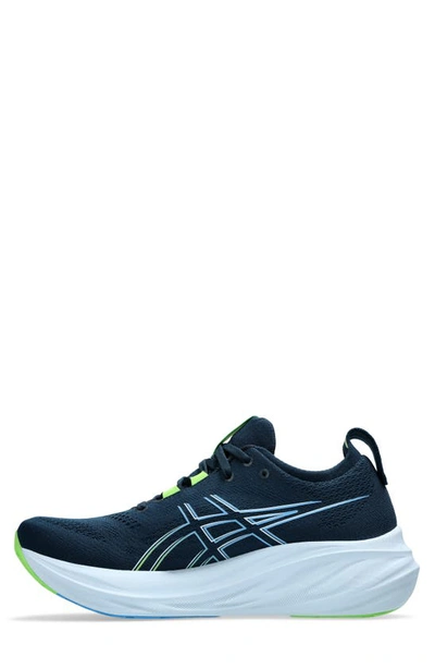 Shop Asics Gel-nimbus® 26 Running Shoe In French Blue/ Electric Lime