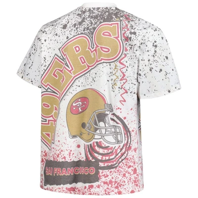 Shop Mitchell & Ness White San Francisco 49ers Big & Tall Allover Print T-shirt