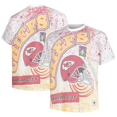 Shop Mitchell & Ness White Kansas City Chiefs Big & Tall Allover Print T-shirt