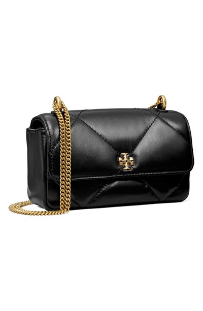 Shop Tory Burch Kira Mini Diamond Quilted Leather Crossbody Bag In Black