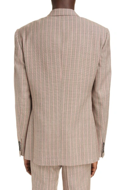 Shop Dries Van Noten Kayne Stripe Wool Suit In Brown 703