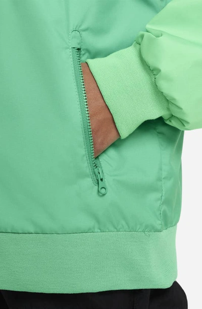 Shop Nike Windrunner Water Resistant Hooded Jacket In Stadium Green/ Green/ White