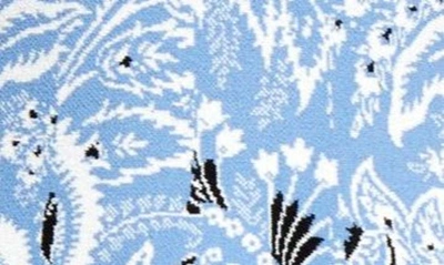 Shop Etro Paisley Jacquard Knit Minidress In Print On Pale Blue Base