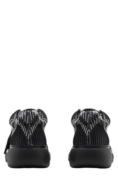 Burberry Men's Check Woven Creeper Shoes In Black Ip Check
