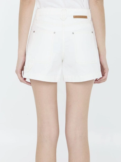 Shop Stella Mccartney Banana Shorts In Beige