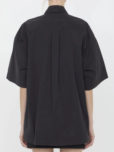 Shop Alexander Wang Belted Mini Shirtdress In Black
