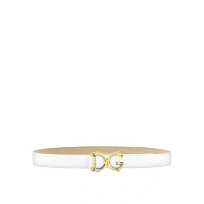 Shop Dolce & Gabbana Leather Logo Belt