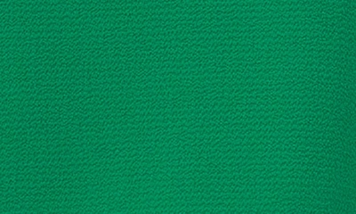 Cece Puff Sleeve Mixed Media Top In Green