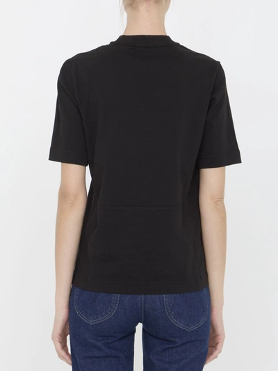 Moncler Cotton Jersey Crewneck T-shirt In Black