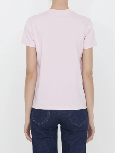 Shop Moncler Logo T-shirt In Pink