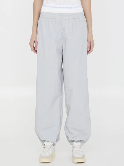 Shop Alexander Wang Track Pants With Pre-styled Underwear In Grey
