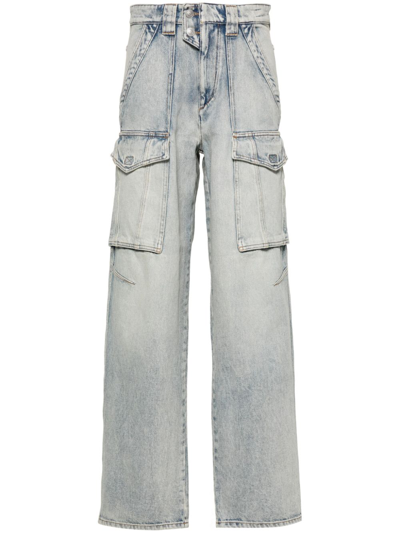 Shop Marant Etoile Heilani Faded Boyfriend Jeans - Women's - Polyester/cotton In Blue