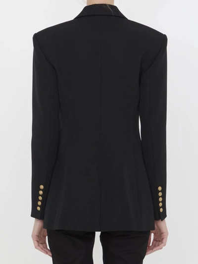Shop Balmain Virgin Wool Jacket In Black