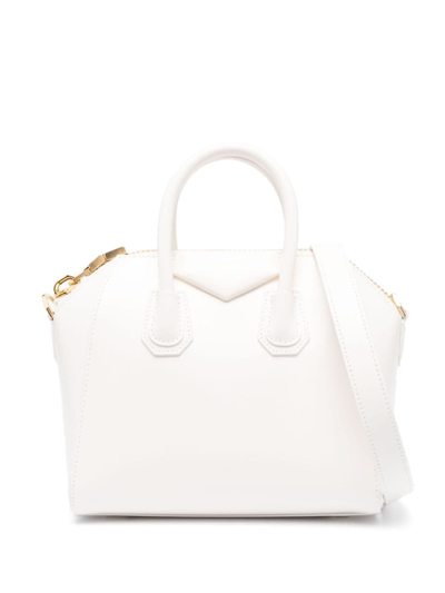 Shop Givenchy Borsa Antigona Mini In Pelle Box In White