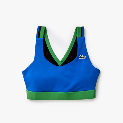 Shop Lacoste Women's Sport Ultra-dry Sports Bra In Blue