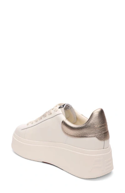 Shop Ash Moby Platform Sneaker In Gardenia/ Gold