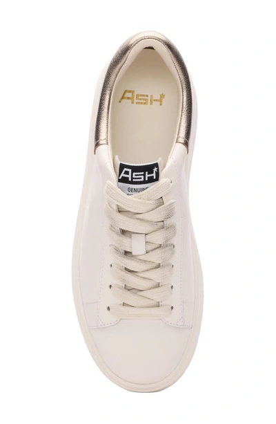 Shop Ash Moby Platform Sneaker In Gardenia/ Gold
