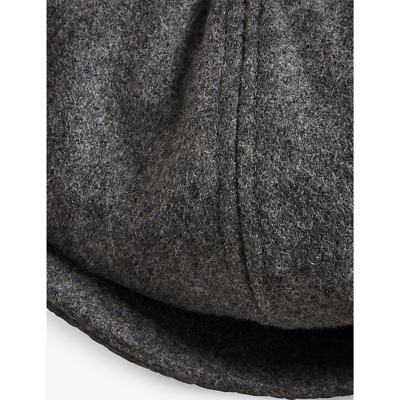 Shop Ted Baker Men's Grey Eliotti Logo-embellished Wool-blend Cap