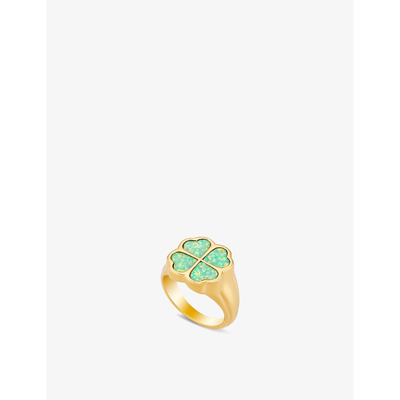 Shop July Child Women's Gold Irish Charm Brass-plated Ring