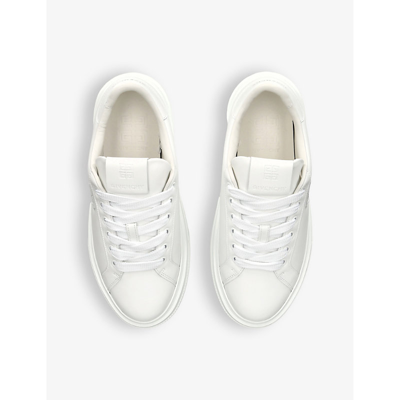Shop Givenchy Womens White City Platform-sole Leather Low-top Trainers