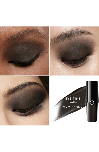 Shop Armani Beauty Eye Tint Liquid Eyeshadow In 99m Ebony