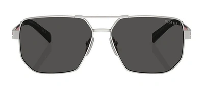 Shop Prada Ps 51zs 1bc06f Navigator Sunglasses In Grey