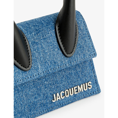 Shop Jacquemus Le Chiquito Homme Leather Cross-body Bag In Blue