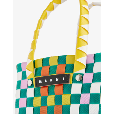 Shop Marni Girls Buttercup Kids' Micro Woven Basket Bag