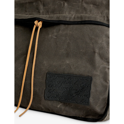 Shop Acne Studios Brand-patch Cotton-canvas Tote Bag In Grey Black