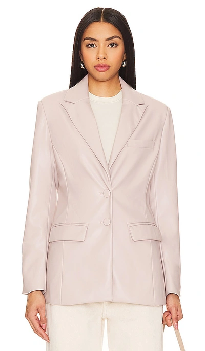 Steve Madden Aria Faux Leather Blazer In Lavender