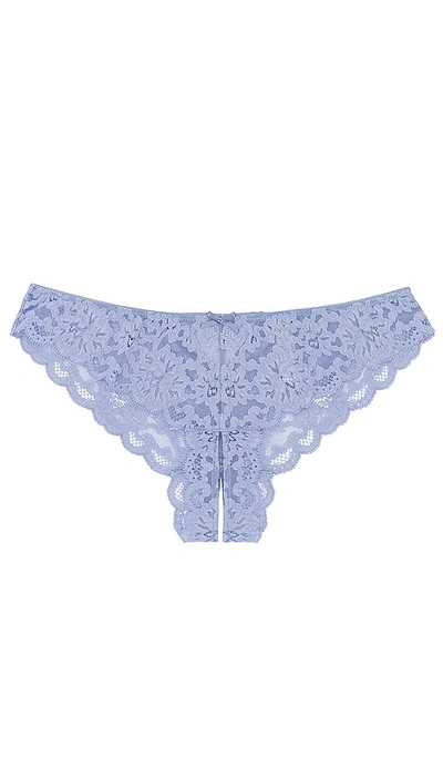 Fleur Du Mal Charlotte Cut-out Lace Briefs In Ciel