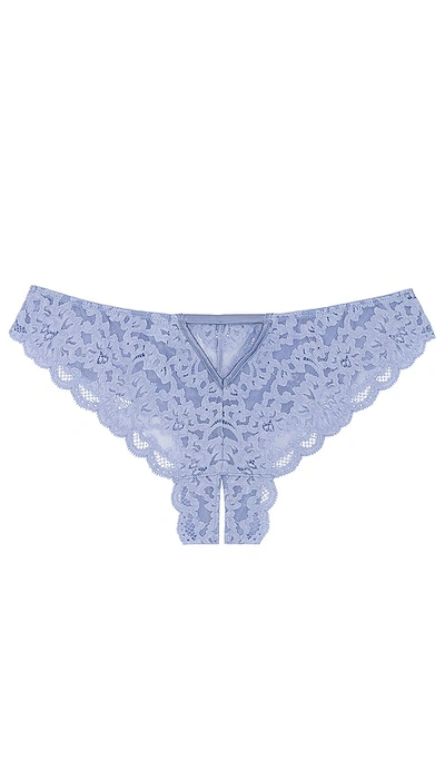 Fleur Du Mal Charlotte Cut-out Lace Briefs In Ciel