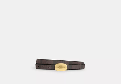 Shop Coach Outlet Signature Buckle Cut To Size Reversible Eliza Belt, 18 Mm In Brown