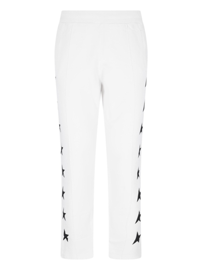 Shop Golden Goose Star Print Track Pants In White