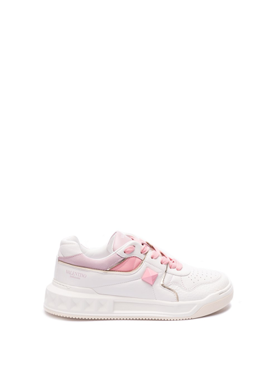Shop Valentino `one Stud` Sneakers In White