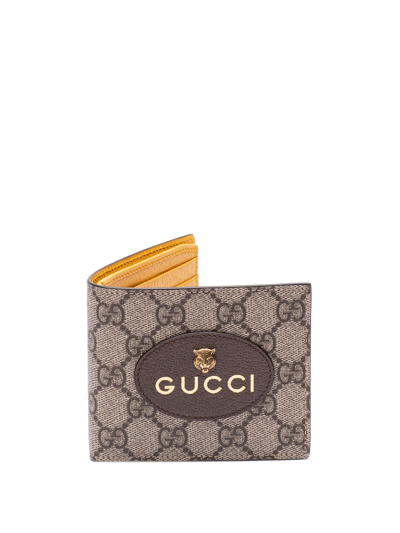 Shop Gucci `neo Vintage Gg Supreme` Wallet In Beige