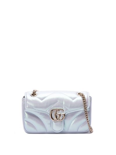 Shop Gucci `gg Marmont` Shoulder Bag In Multi