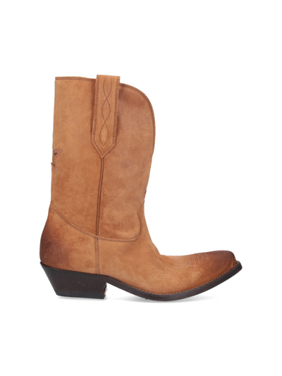 Shop Golden Goose 'wish Star' Texan Boots In Brown