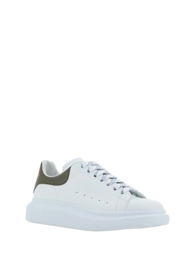 Shop Alexander Mcqueen Sneakers In White/khaki
