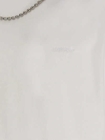 Shop Ambush 'ballchain' T-shirt In White