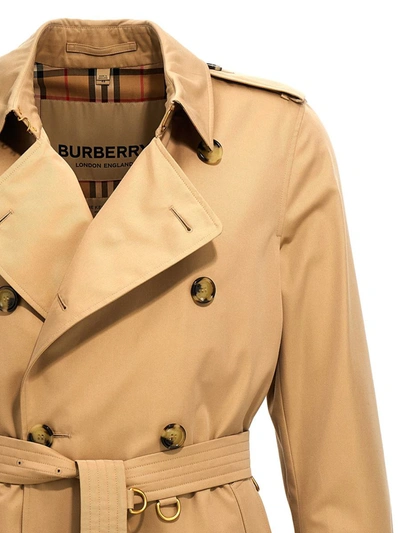 Shop Burberry 'kensington' Trench Coat In Beige