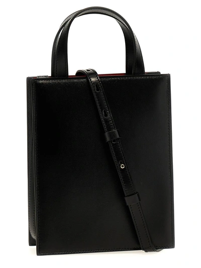 Shop Ferragamo 'double Gancini Mini' Handbag In Black
