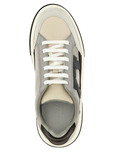 Shop Ferragamo 'cassina' Sneakers In Gray