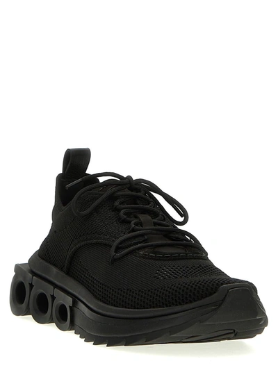 Ferragamo Sneakers Mit Gancini-schild In Black