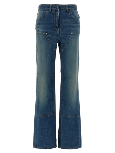 Shop Givenchy 'wide Leg' Jeans In Blue