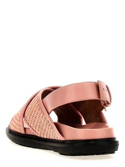 Shop Marni 'fussbet' Sandals In Multicolor