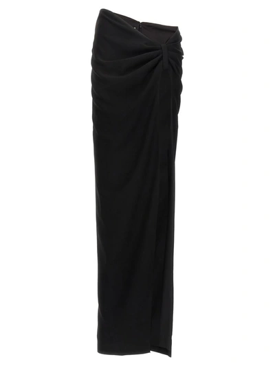 Shop Monot 'torpedo' Long Skirt In Black