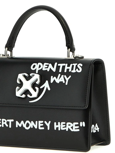 Shop Off-white 'jitney 1.4' Handbag In White/black