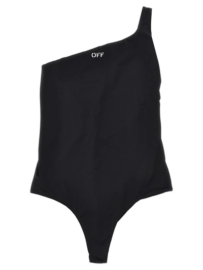 Shop Off-white 'off Stamp' One-piece Swimsuit In Black