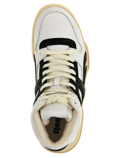 Reebok High-top Sneakers With Contrasting Sole And Perforated Toe Box In White/black